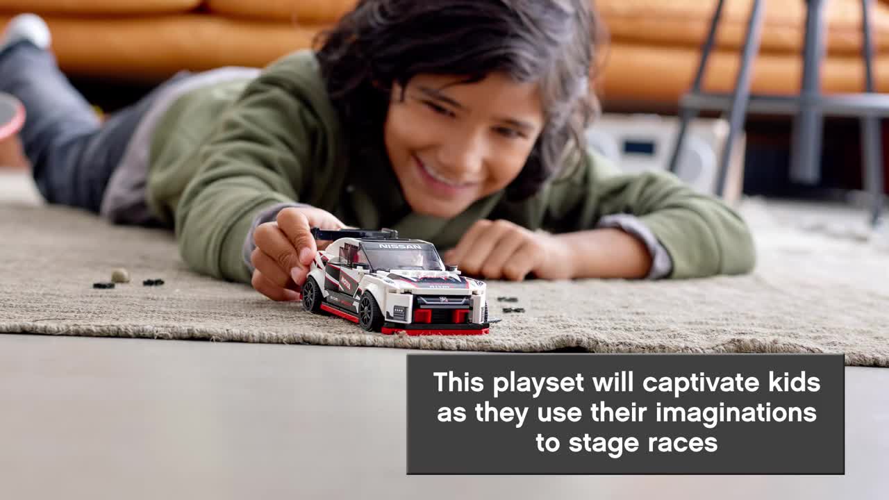 LEGO 76896 Speed Champions Nissan GT-R NISMO Racer Toy, with